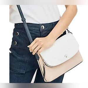 Kate Spade Large Convertible Polly Flap Adj. Shoulder Bag in Blush Multi - NEW!